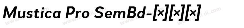 Mustica Pro SemBd字体转换